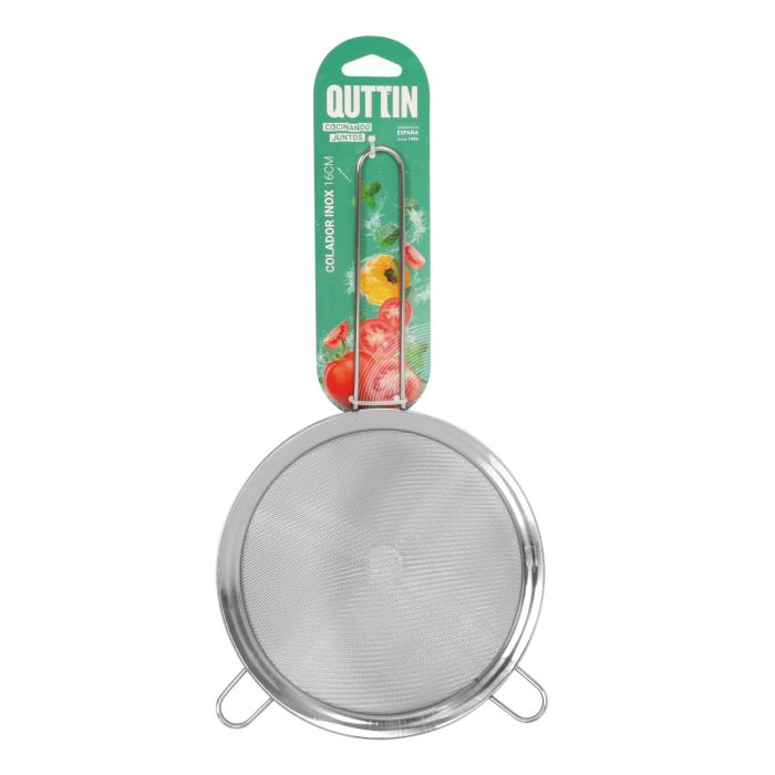 Colador de acero inoxidable Quttin 16 cm (12 Unidades) 1 Colador de acero inoxidable Quttin 16 cm (12 Unidades) 1