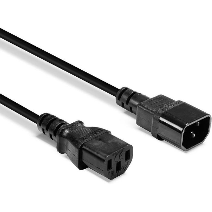 Lindy Cable de Extensión Eléctrica IEC C14 a C13, 1m, Negro, H05-VVF 3G 1.00mm², apto para -10°C a 70°C, uso profesional/doméstico 2