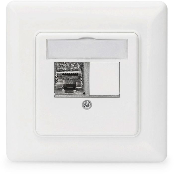 Digitus Panel Frontal Plano para 2 Módulos Keystone RJ45, Cat6a, con Placa Central y Marco, Blanco 3 Digitus Panel Frontal Plano para 2 Módulos Keystone RJ45, Cat6a, con Placa Central y Marco, Blanco 3
