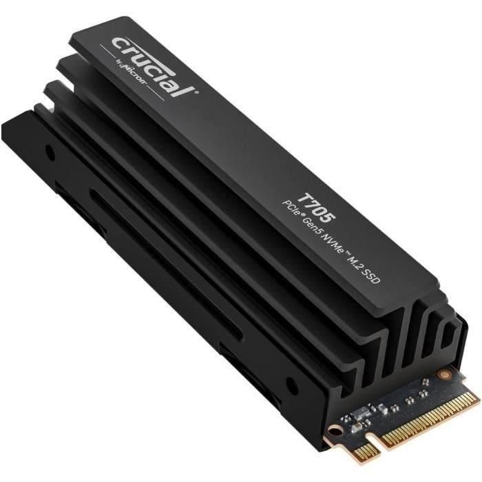 Crucial SSD Interno 4TB M.2 2280 PCIe 5.0 NVMe con Disipador Integrado - 14100 MB/s Lectura / 12600 MB/s Escritura