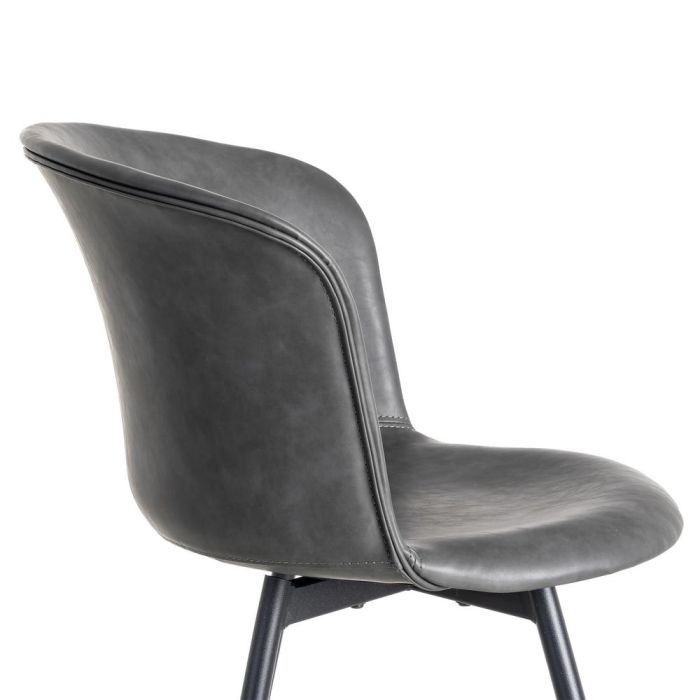 Silla Negro Metal / Simil Piel 53 X 51,50 X 76 cm