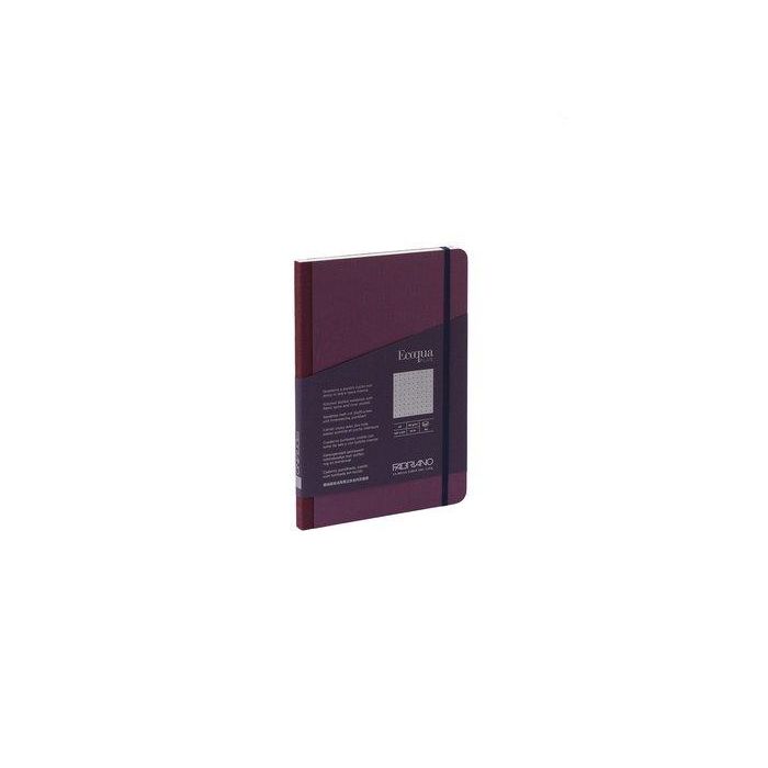 Cuaderno Fabriano Ecoqua Plus Tela A5 80Hj. 90Gr. Puntos Dots Vino