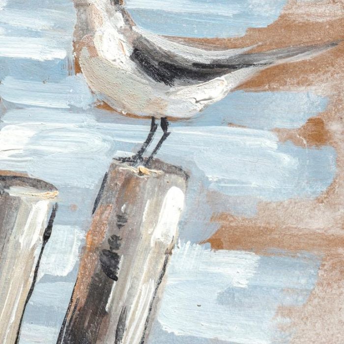 DKD Home Decor Cuadro Mediterráneo con Aves Lienzo Pintado a Mano Marrón y Azul 45x45 cm Set de 2 Unidades 3 DKD Home Decor Cuadro Mediterráneo con Aves Lienzo Pintado a Mano Marrón y Azul 45x45 cm Set de 2 Unidades 3