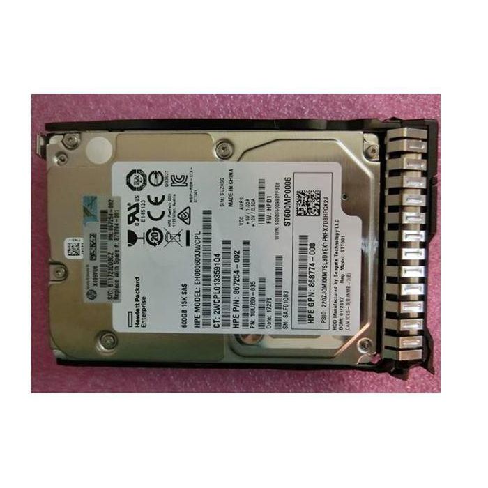 Hewlett Packard Enterprise 600GB 2.5" 12G SAS 15K rpm SFF SC Ent Disco Duro 1