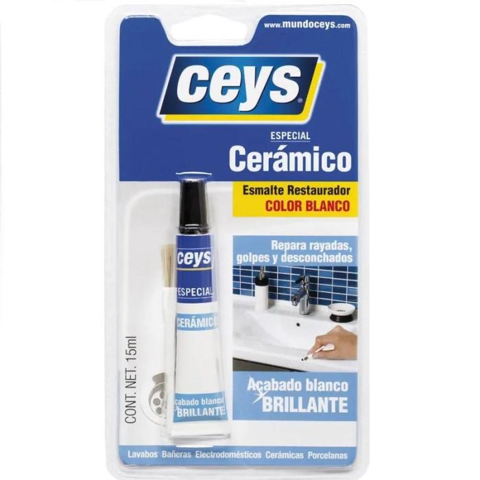 Ceys 505101 Esmalte Restaurador Cerámico 15ml Blanco Brillo