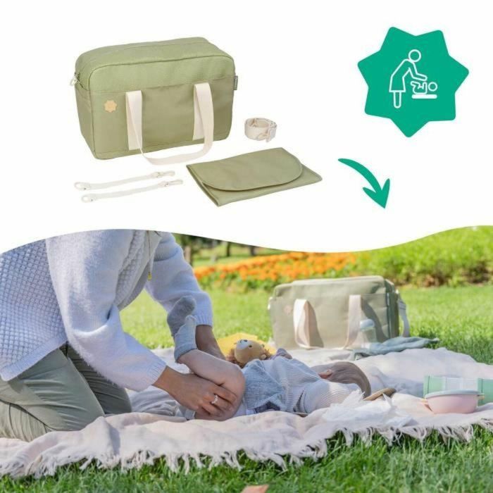 Badabulle Bolso Cambiador Bowling Gran Capacidad 20L con Cambiador y Accesorios para Cochecito, Color Oliva 1 Badabulle Bolso Cambiador Bowling Gran Capacidad 20L con Cambiador y Accesorios para Cochecito, Color Oliva 1