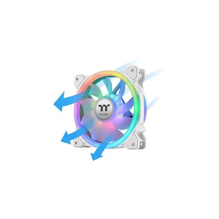 Thermaltake SWAFAN 14 RGB Radiator Fan TT Premium Edition White 3 Pack - Ventilador 140mm RGB, Pack de 3, Blanco, para Radiador