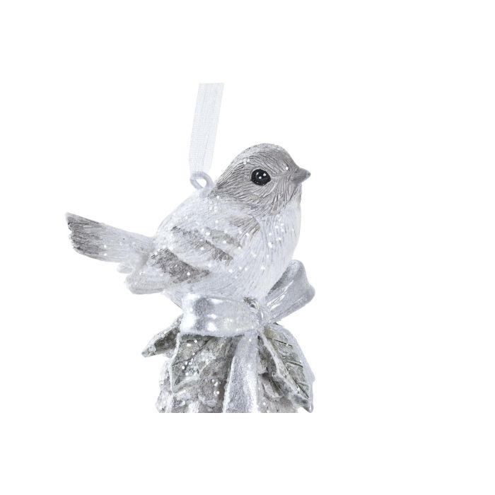 Decoracion Colgante Navidad Moderna DKD Home Decor Blanco Gris 4 x 7.5 x 5 cm (12 Unidades) 1