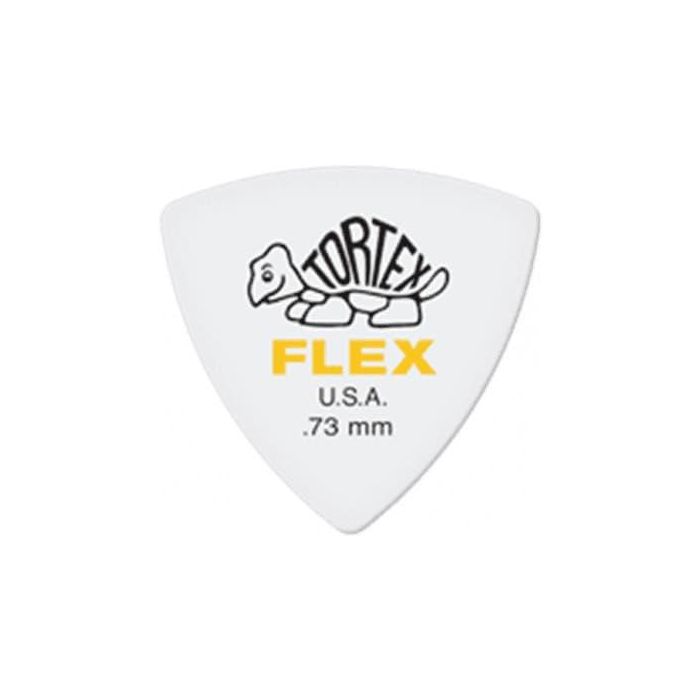 Dunlop Tortex Flex / Triangle - Púas para Guitarra, Pack de 6 Unidades, 0.73mm