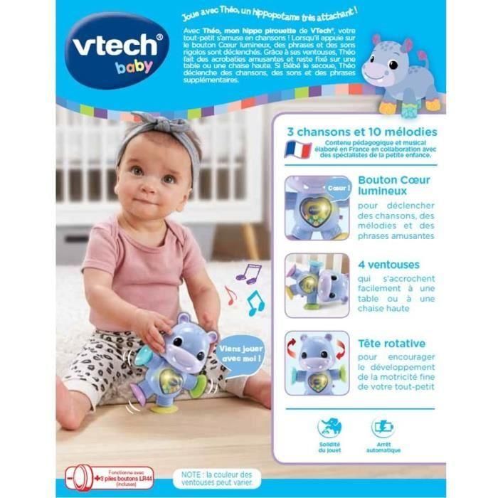 VTECH BABY - Theo, mi hipopótamo Pirouette 5 VTECH BABY - Theo, mi hipopótamo Pirouette 5