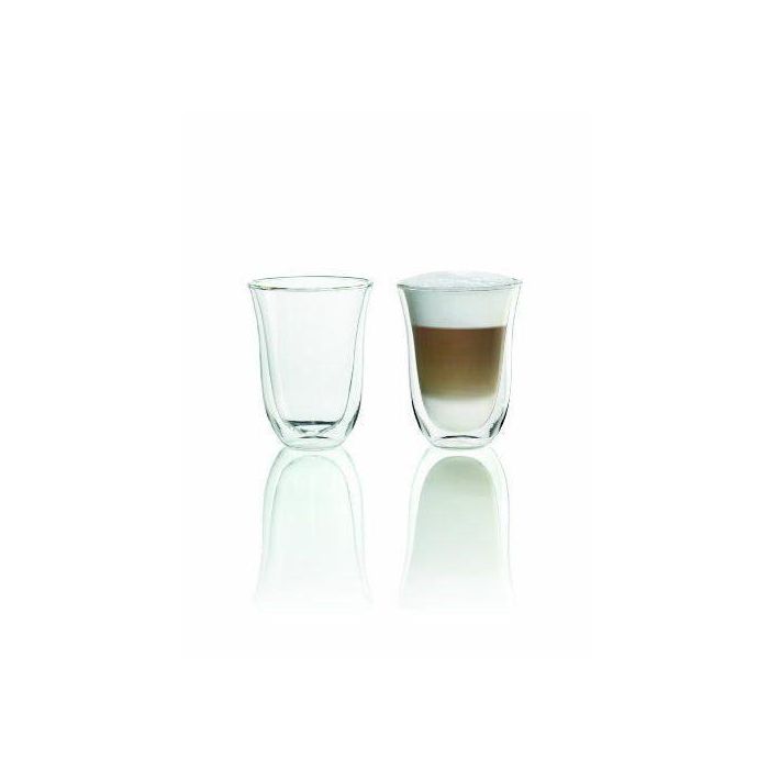 DeLonghi Set de 2 Tazas de Doble Pared, Vasos Térmicos Aislantes para Latte Macchiato y Café, 22 cl 1 DeLonghi Set de 2 Tazas de Doble Pared, Vasos Térmicos Aislantes para Latte Macchiato y Café, 22 cl 1