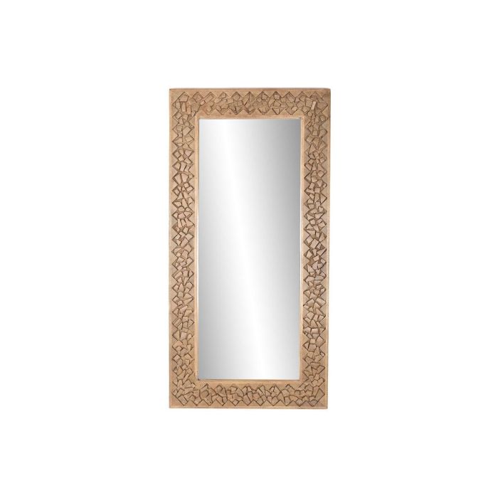 DKD Home Decor Espejo Moderno de Troncos Natural Mango y Cristal 5 x 183.5 x 91 cm