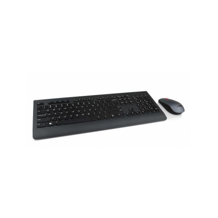 Lenovo Teclado y Ratón Inalámbricos Professional Combo, slim 3 zonas, teclas silenciosas, Ratón ergonómico 1600dpi