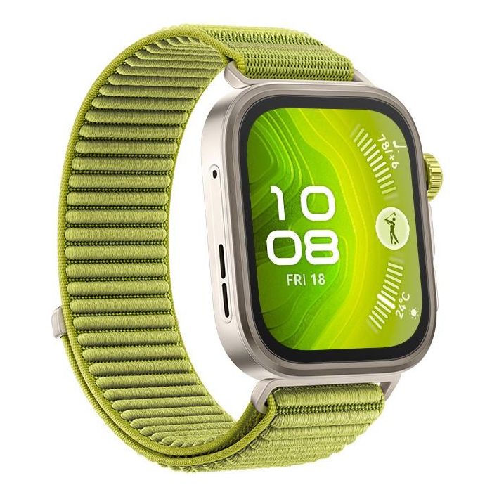 Huawei Watch Fit 4 Pro Green Woven Strap, Smartwatch AMOLED 1.82" GPS 5 ATM, Correa de Nylon Verde, Cuerpo Aluminio/Titanio 4