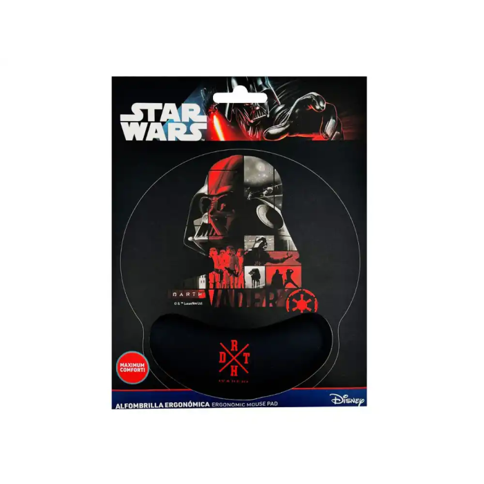 Wondee Alfombrilla de Ratón Star Wars Darth Vader Ergonómica Gel Reposamuñecas Antideslizante 230x250 mm 6