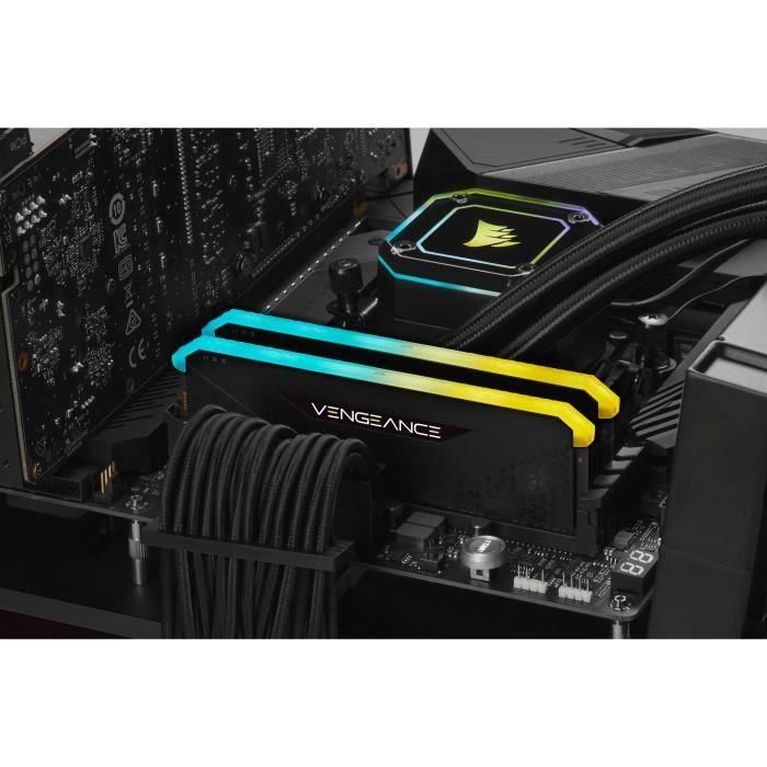 Memoria RAM - Corsair - Revenge RGB RS - DDR4 - 16GB 2x8GB DIMM - 3200 MHz - 1.35V - Negro (CMG16GX4M2E3200C16) 2 Memoria RAM - Corsair - Revenge RGB RS - DDR4 - 16GB 2x8GB DIMM - 3200 MHz - 1.35V - Negro (CMG16GX4M2E3200C16) 2