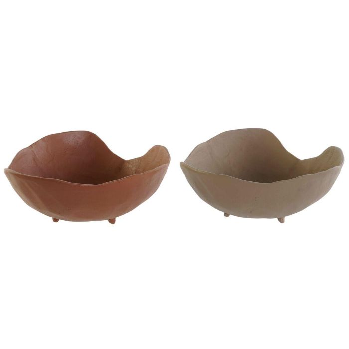 Centro Mesa Urban DKD Home Decor Terracota Beige 27 x 11 x 27 cm (2 Unidades)