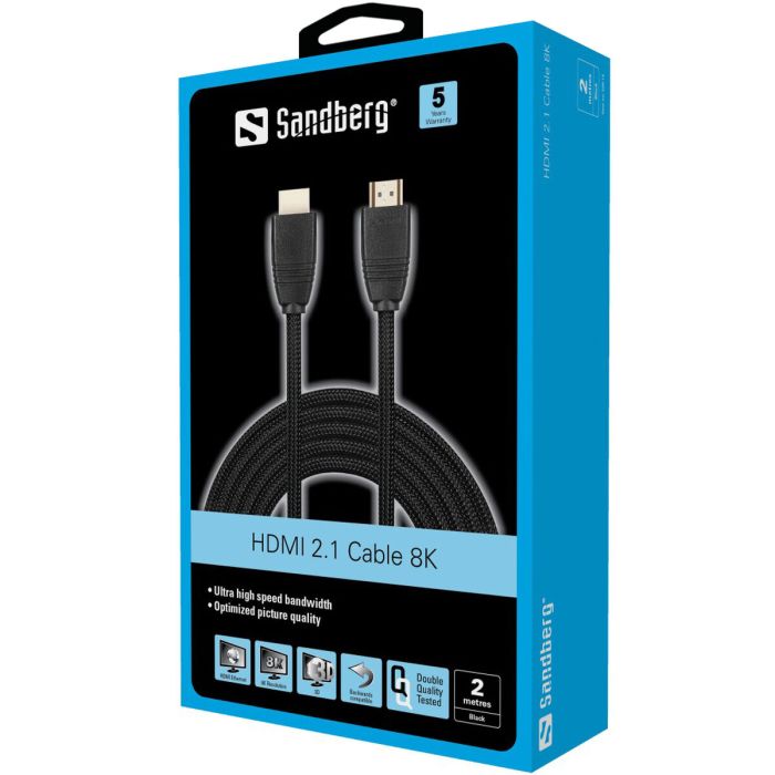 Cable HDMI Sandberg 509-14 Negro 2 m Cable HDMI Sandberg 509-14 Negro 2 m