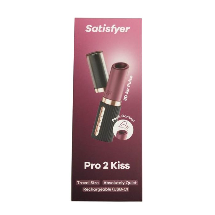 Satisfyer Pro 2 Kiss vibrador recargable de viaje para mujer en color rojo