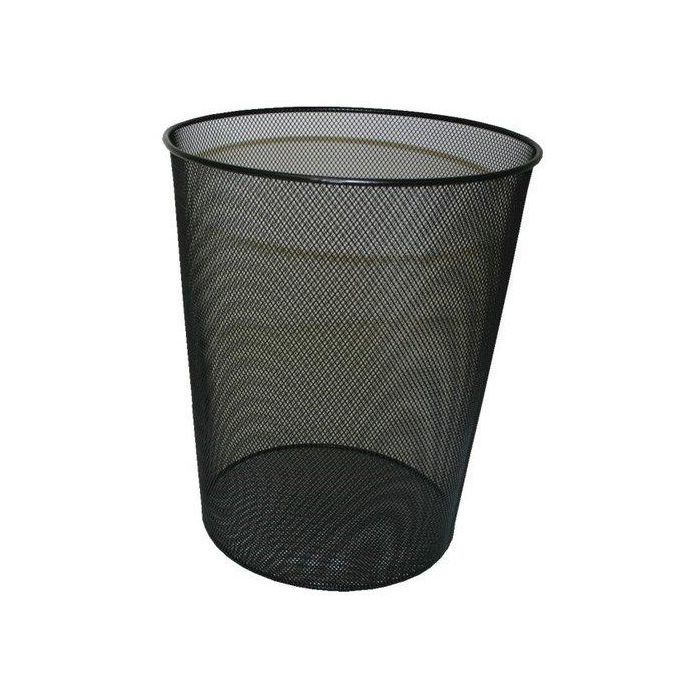 Bismark Papelera de rejilla alta capacidad 18 litros 340x240 mm negro