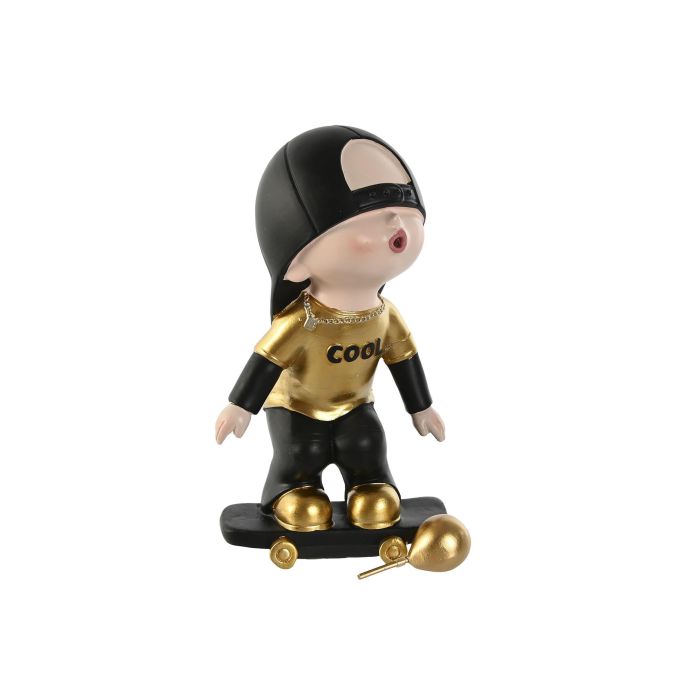 Figura Urban DKD Home Decor Multicolor Negro 11 x 18 x 11.3 cm (3 Unidades) 2 Figura Urban DKD Home Decor Multicolor Negro 11 x 18 x 11.3 cm (3 Unidades) 2