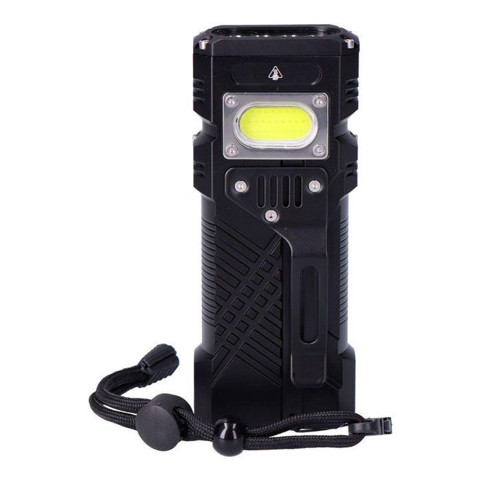 Edm Linterna LED de Largo Alcance 10000 Lm con Luz Frontal y Power Bank 1