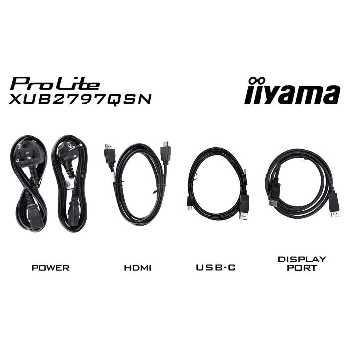 iiyama XUB2797QSN-B2 Monitor 27" QHD IPS 1ms 100Hz USB-C Altavoces Pivotante Negro 5