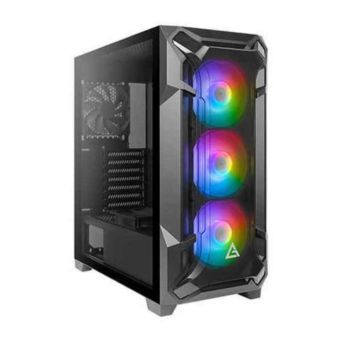 Antec DF600 Flux Midi Tower Negra, Caja PC con 3 Ventiladores Frontales de 120mm y 1 Trasero