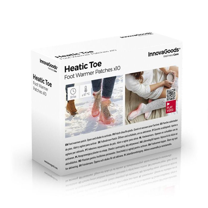 Parches Calentadores de Pies Heatic Toe InnovaGoods 10 Unidades 1 Parches Calentadores de Pies Heatic Toe InnovaGoods 10 Unidades 1