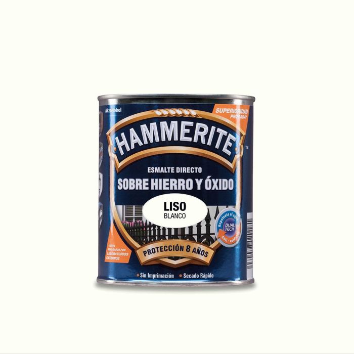 Hamerite Esmalte Metálico Blanco Brillante 0.750l - Aplicación Directa al Óxido, Protección Antióxido hasta 8 Años, Secado Rápido 1 Hora, Uso Exterior 5094130 0 Hamerite Esmalte Metálico Blanco Brillante 0.750l - Aplicación Directa al Óxido, Protección Antióxido hasta 8 Años, Secado Rápido 1 Hora, Uso Exterior 5094130 0