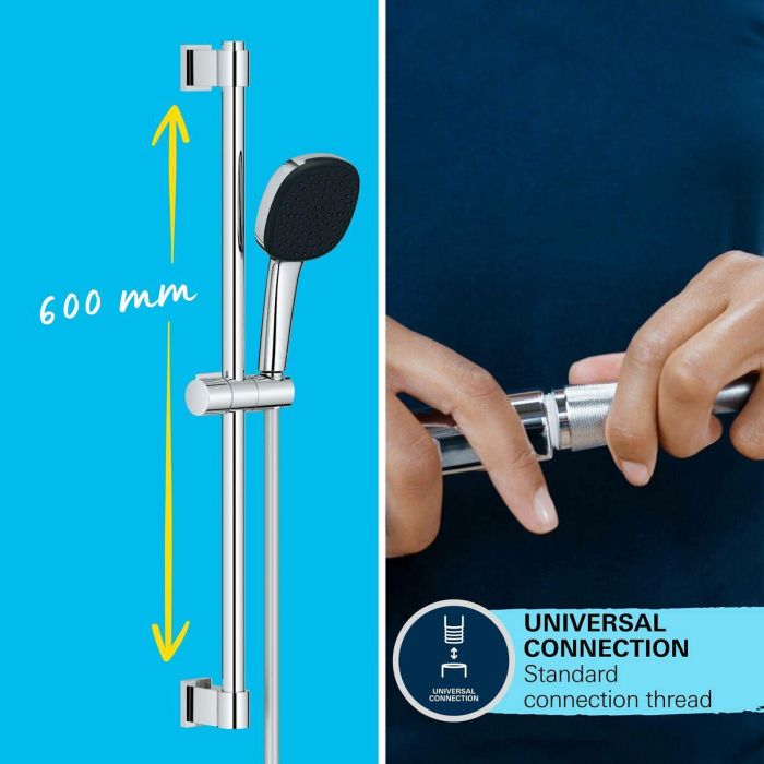 Grohe 26398001 Set de Ducha Vitalio Comfort 110 con Rociador de Doble Chorro, Barra y Flexo para Baño - Ahorro de Agua 3 Grohe 26398001 Set de Ducha Vitalio Comfort 110 con Rociador de Doble Chorro, Barra y Flexo para Baño - Ahorro de Agua 3