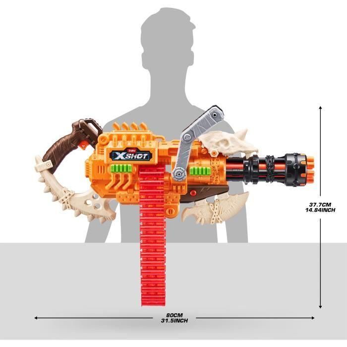 Belt Blaster - ZURU - XSHOT Insanity HorrorFire Dread Hammer - Blaster con cinturón de 35 dardos y alcance de 30 metros 1