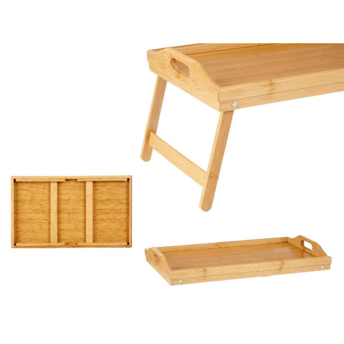 Bandeja Bambu Con Patas Plegables 50X30X21Cm Kinvara (6 Unidades) 3