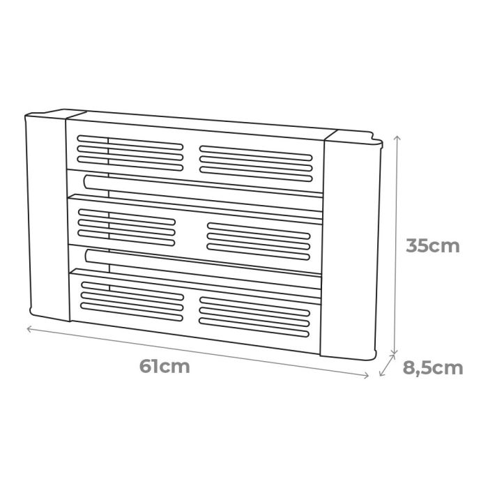 Atrapa insectos con placa adhesiva 2x15w 100m² 61x8,5x35cm 1