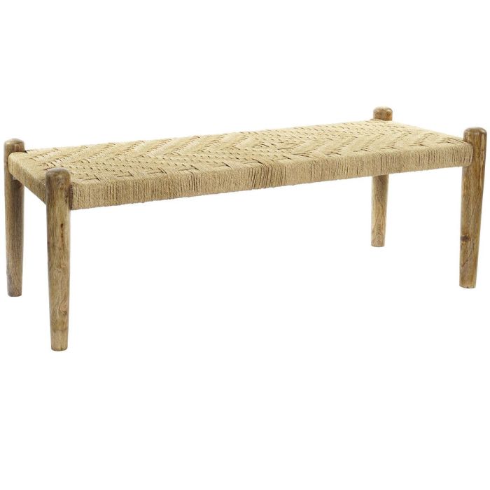 Banqueta DKD Home Decor 145 x 55 x 49 cm Natural Marrón Cuerda Madera de mango 0 Banqueta DKD Home Decor 145 x 55 x 49 cm Natural Marrón Cuerda Madera de mango 0