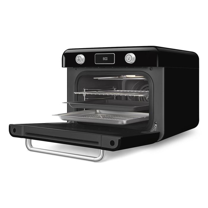 Smeg COF01BLEU Horno Multifunción de Sobremesa Estilo Años 50 con Tecnología Galileo Negro