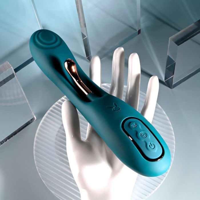Vibrador Doble Estimulación Evolved Playboy Verde 13 Vibrador Doble Estimulación Evolved Playboy Verde 13