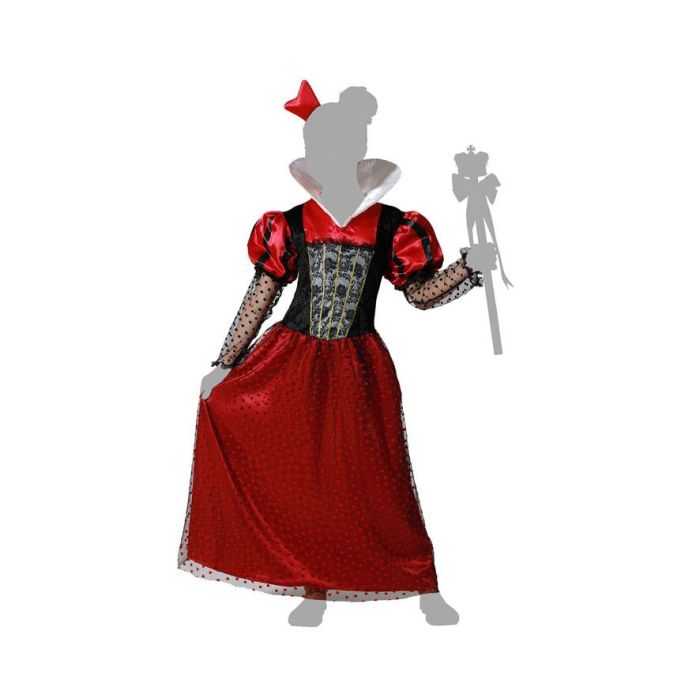 Disfraz Reina Corazones Niña Infantil Rojo 10-12 Años