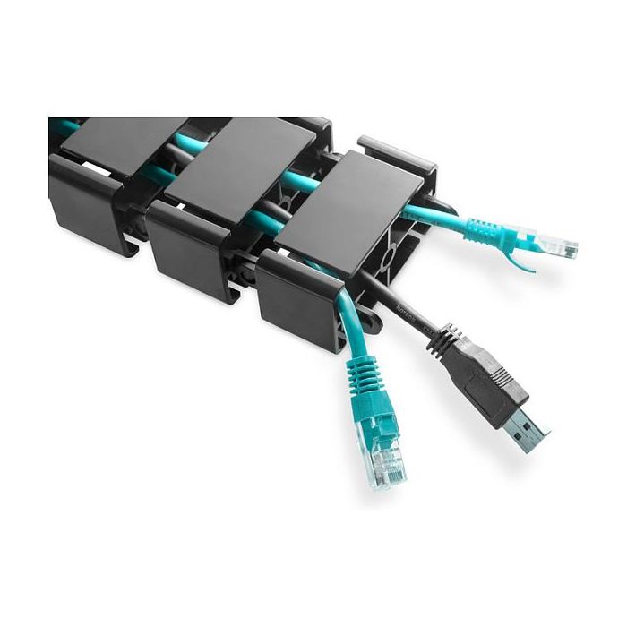 Digitus DA-90505 Bandeja Portacables Curva ABS y Metal Negra 130 m