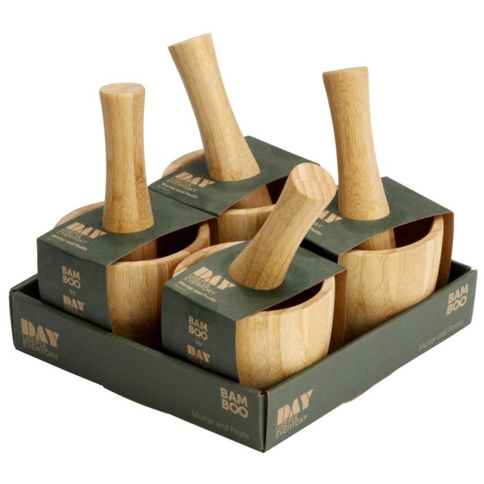 Day Mortero Con Mano Bambú Ø9x8 cm, Mano Ø3x13 cm 3