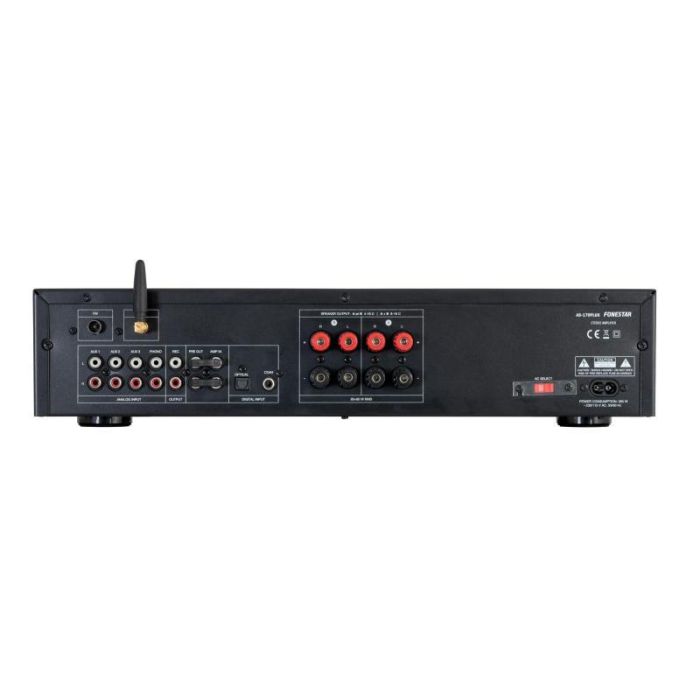 Fonestar AS-170PLUS Amplificador estéreo Hi-Fi 80+80W RMS, Bluetooth, USB, Radio FM, Salidas A/B, Control Graves/Agudos 2