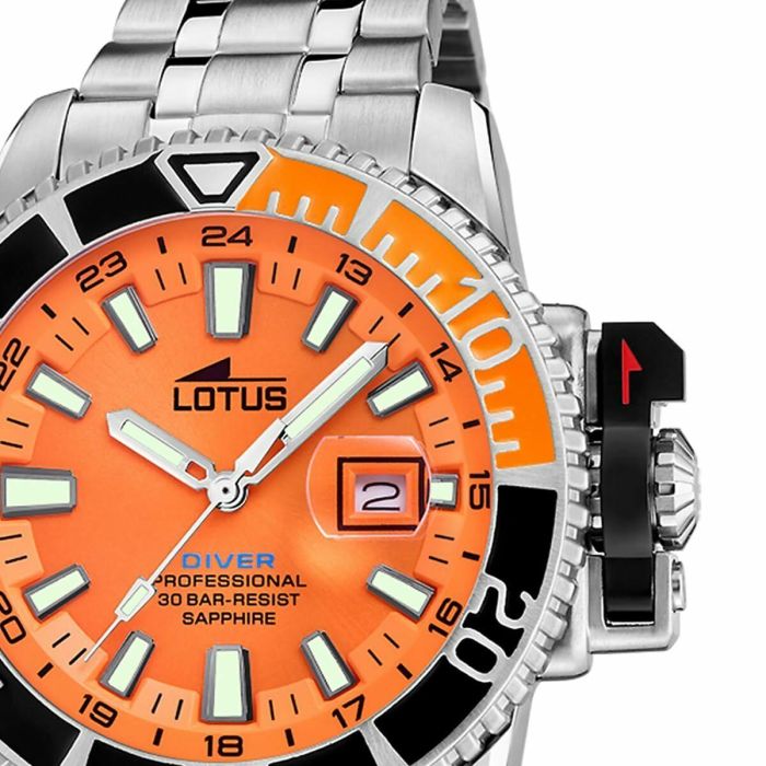 Reloj Hombre Lotus LOTUS Naranja Plateado 3