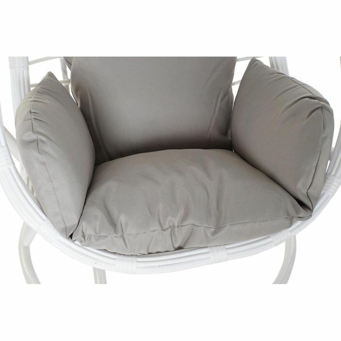 Sillon Colgante Terraza Y Jardin DKD Home Decor Blanco Gris 70 x 110 x 90 cm 3