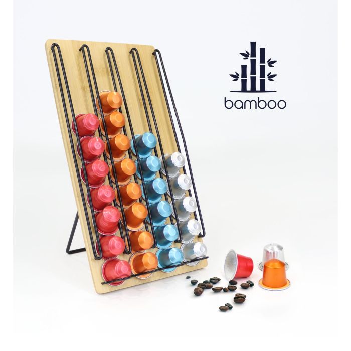 Soporte para 40 cápsulas de café en bambú Quttin (6 Unidades) 8 Soporte para 40 cápsulas de café en bambú Quttin (6 Unidades) 8