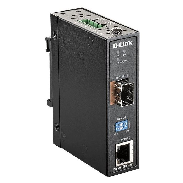 D-Link DIS-M100G-SW Convertidor Industrial SFP Gigabit Ethernet IP30 -40 a 70°C, 4000 Mbit/s