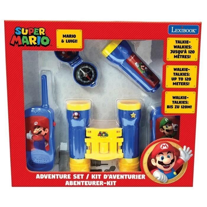 Super Mario - Kit de aventurero - Alcance de walkie-talkie 120 m, binoculares y brújula 1 Super Mario - Kit de aventurero - Alcance de walkie-talkie 120 m, binoculares y brújula 1