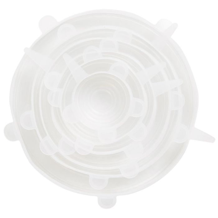 Day Juego de 6 Tapas Flexibles de Silicona Estirables y Herméticas para Recipientes Redondos Reutilizables Aptas para Microondas y Lavavajillas 2 Day Juego de 6 Tapas Flexibles de Silicona Estirables y Herméticas para Recipientes Redondos Reutilizables Aptas para Microondas y Lavavajillas 2