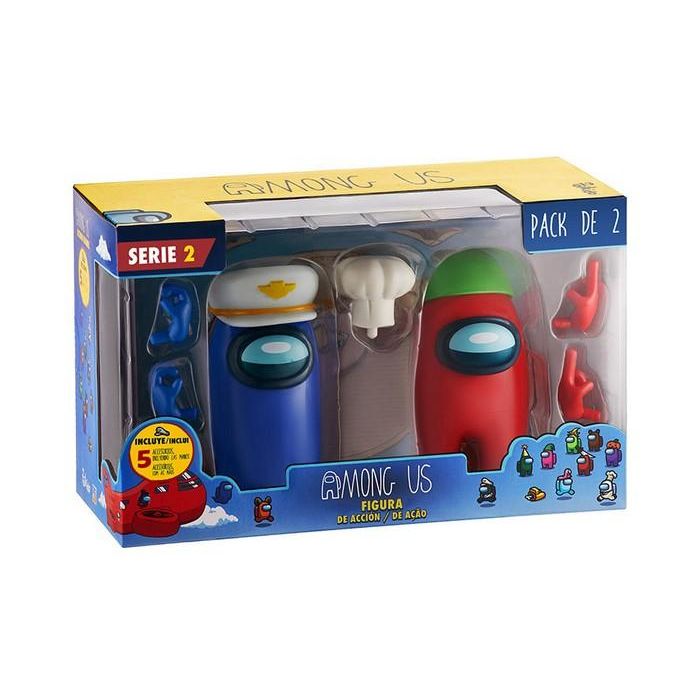 Bizak Figura Acción Among Us 12 cm - Incluye 2 Figuras y 5 Accesorios - 4 Modelos para Coleccionar 3