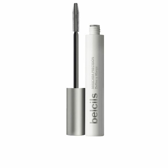 Belcils Máscara de Pestañas Precisión Negro 8ml con Vitamina E Hipoalergénica. Define, Separa y Alarga Pestañas con Cepillo de Alta Precisión.