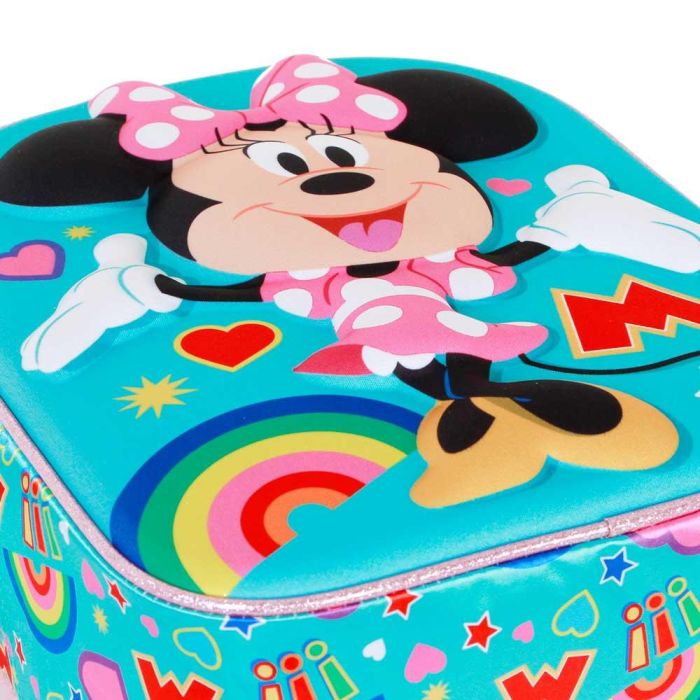 Mochila 3D Elite Greet Disney Minnie Mouse Turquesa 3